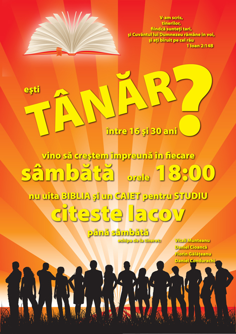 Graphic Designing Christian Youth Meeting Poster - initial