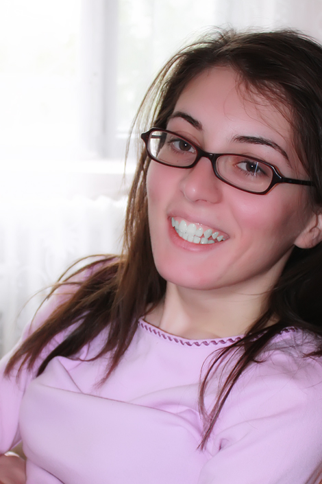 My First Photo Shooting with Canon EOS 450D - Denisa at her house