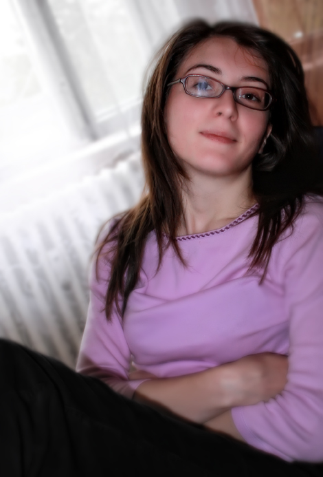 My First Photo Shooting with Canon EOS 450D - Denisa at her house