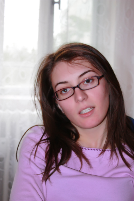 My First Photo Shooting with Canon EOS 450D - Denisa at her house