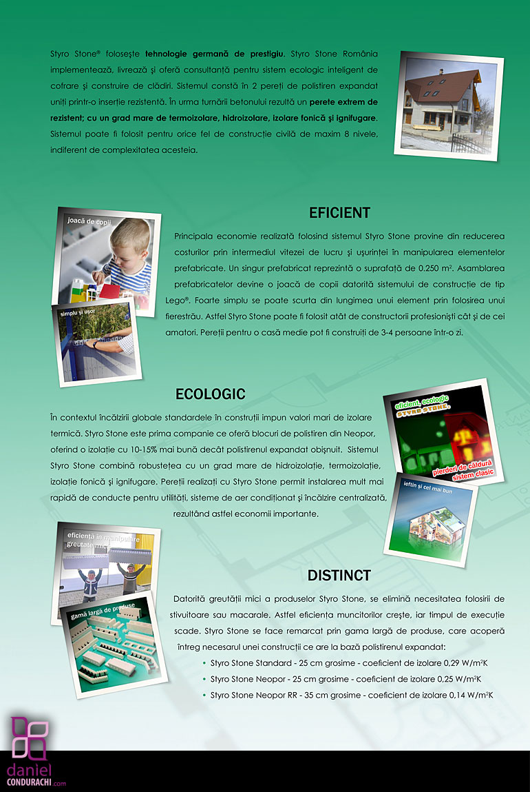 Graphic Design Styro Stone brochure - update
