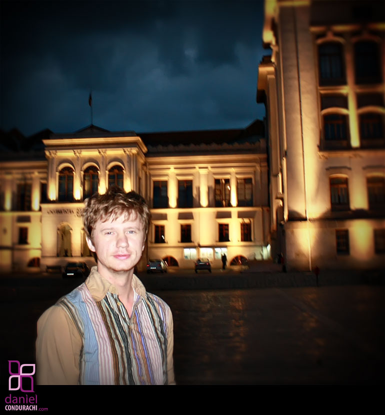 Daniel Condurachi byCodDot Blog Photo Image of Daniel Condurachi and Denisa Vieriu in front of the Gr. T. Popa Medicine University of Iasi