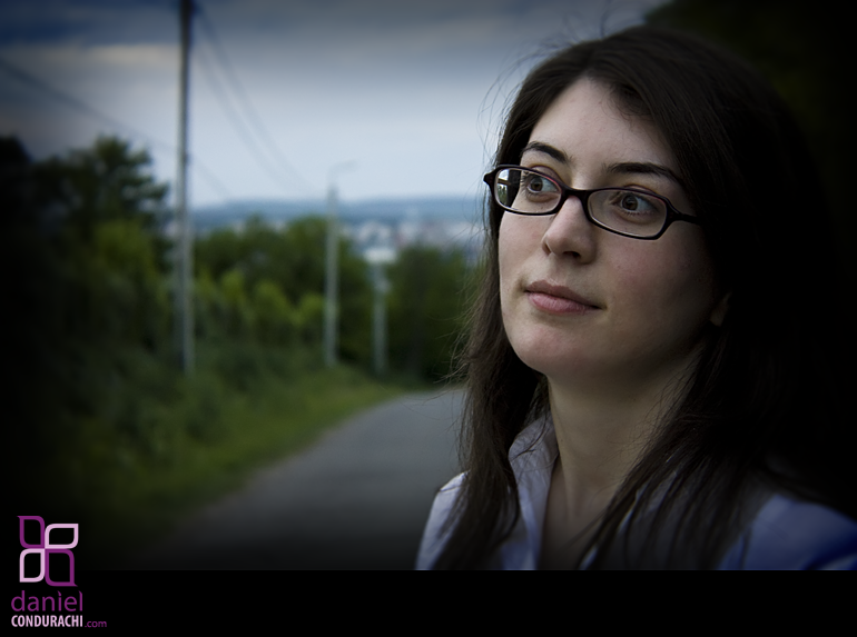 photo of Denisa as we were walking to Cetatuia ("Fortress") Monastery on one of the hills surrounding Iasi