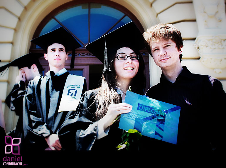 Daniel Condurachi Blog byCodDot Photo Image of Daniel Condurachi and Denisa Vieriu at the Graduation Festivity from Computer Science Faculty of Iasi