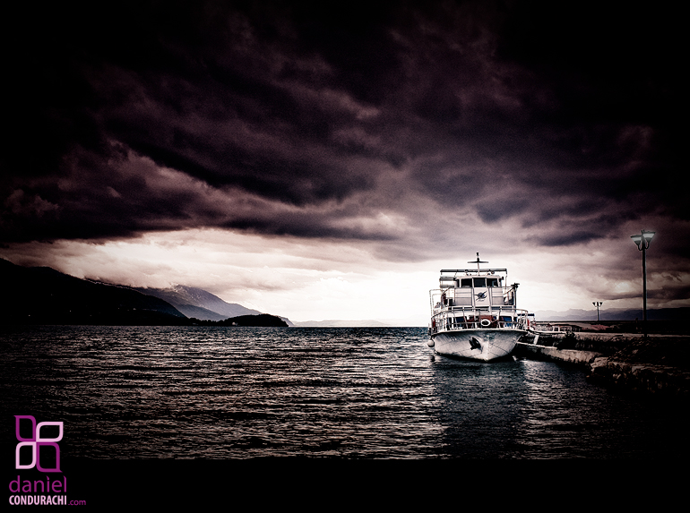 Ship in the harbor in a stormy day Do Not Desperate, But Trust Into The Lord 