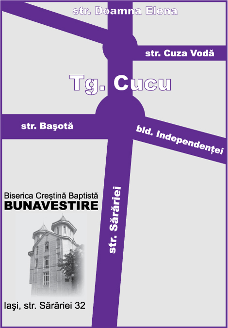 harta catre Biserica Crestina Baptista Bunavestire Iasi Sararie nr 32